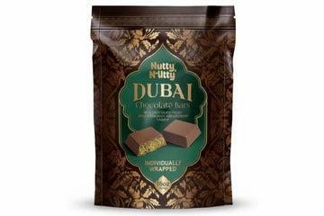 Nutty & FrUity Dubai Chocolate Bars, Milk Chocolate with Pistachio, Individually Wrapped, 16 oz (454gr)