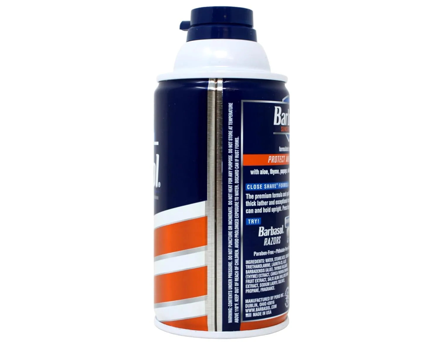 Barbasol Sensitive Skin Thick and Rich Shaving Cream, 10 Ounce Pack of 2