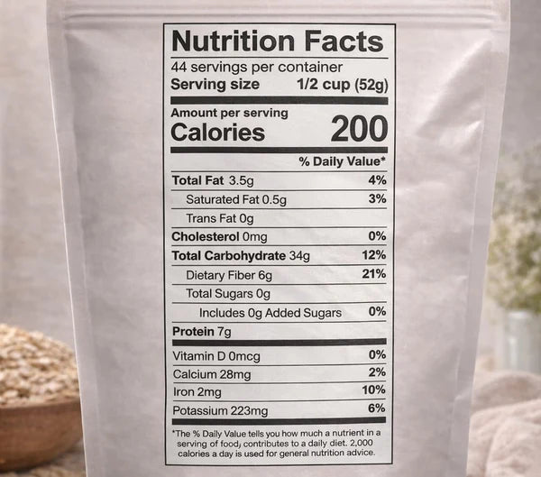 One Degree Organic Foods, Gluten Free Sprouted Rolled Oats, 2.27kg/5 lbs. 80 Ounces
