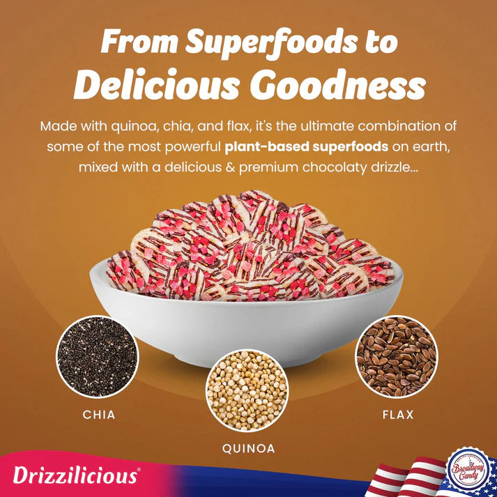 Drizzilicious Strawberry Chocolaty Bites, Mini Rice Cakes, 113g, Vegan, Gluten-Free