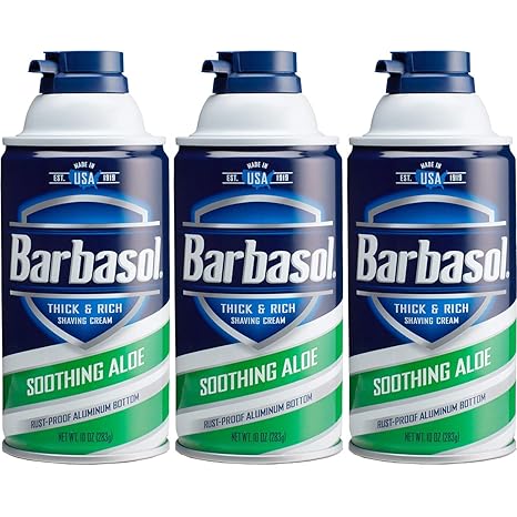 Barbasol Soothing Aloe Skin Thick And Rich Shaving Cream 10 Oz (Pack of 3) by Perio