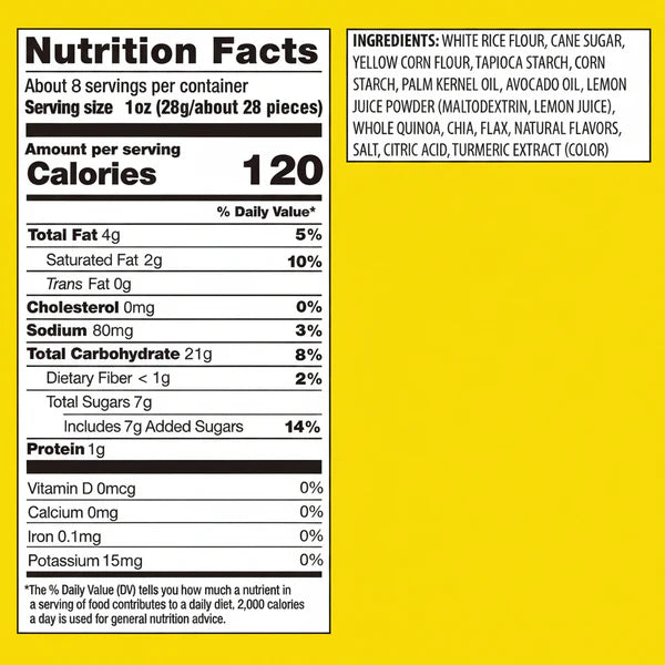 Drizzilicious Lemon Cake Bites, Mini Rice Cakes, Vegan,Gluten Free, NON GMO, Clean Snack 8 oz Bag (1)