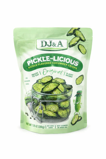 DJ&A Pickle-Licious Crispy Pickle Flavored Cucumber Crisps 7.05oz - 1 bag