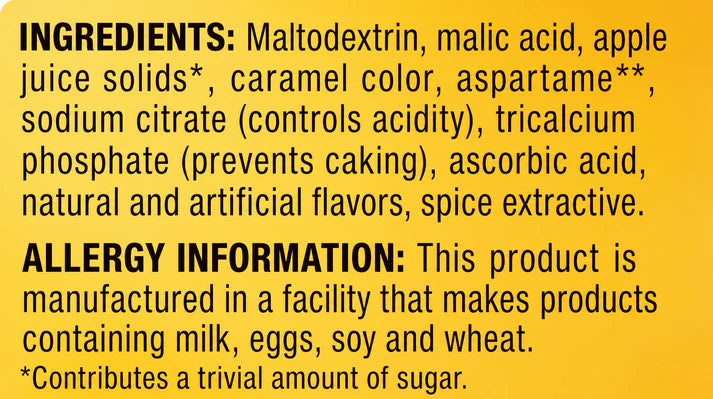 Alpine Sugar Free Spiced Apple Cider Drink Mix Packets, Apple Flavored Instant Hot Drink, 1.4 oz Boxes (Pack of 3)
