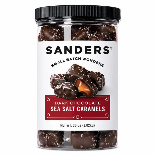 Senders Dark Chocolate Sea Salt Caramels 36 oz (Pack of 1) (Color May Vary) MADE IN USA New 2025
