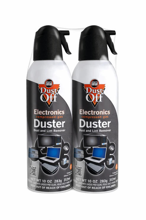 Dust-Off Compressed Gas Dusters, 10 Oz, Pack Of 2