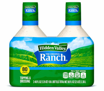 Hidden Valley Original Ranch Dressing 40 oz (2-Pack) – Creamy Salad Dressing & Dip, Classic Flavor