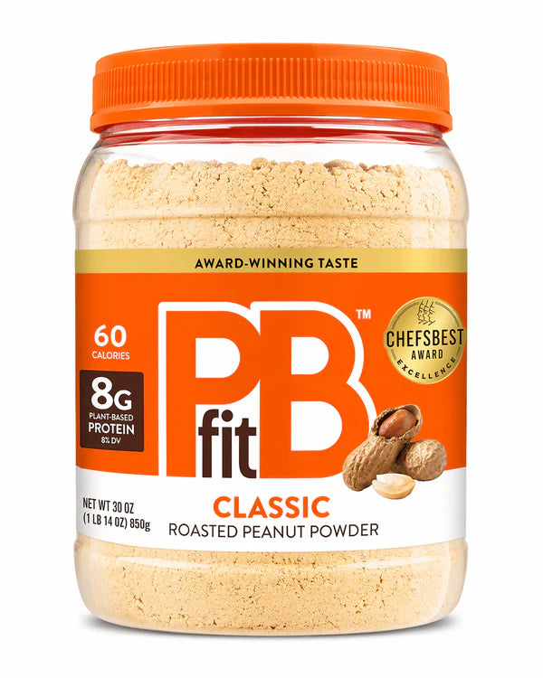 PBfit Peanut Butter Powder 30oz – High Protein, Low Fat Peanut Butter, Gluten-Free, 8g Protein, 60 Calories